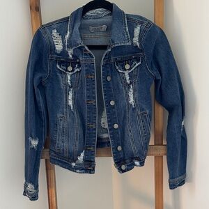 Judy Blue Distressed Blue Jean Jacket